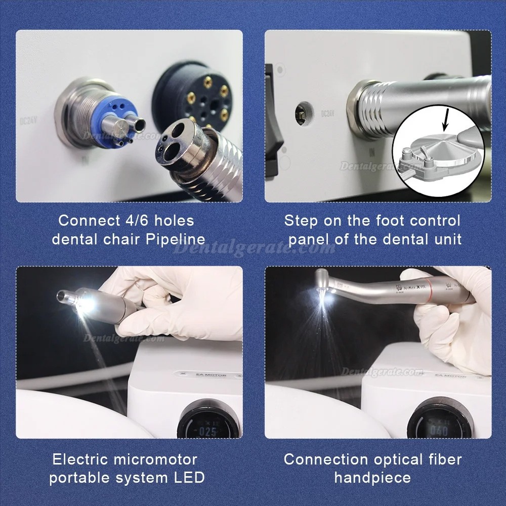 THREEH EA-MOTOR Tragbarer Dental LED B&uuml;rstenloser Mikromotor, 60 W